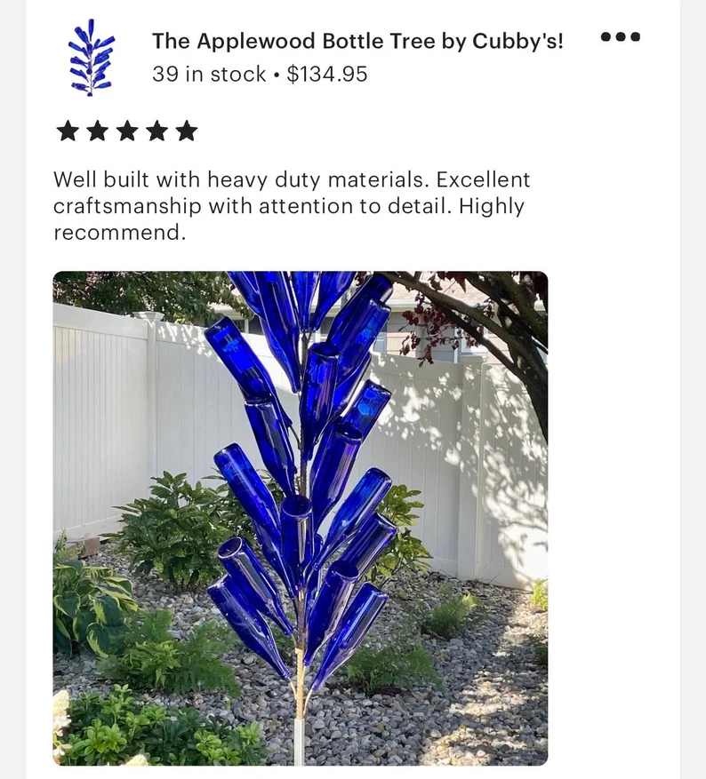 The Applewood Bottle Tree by Cubby's! - Image 3