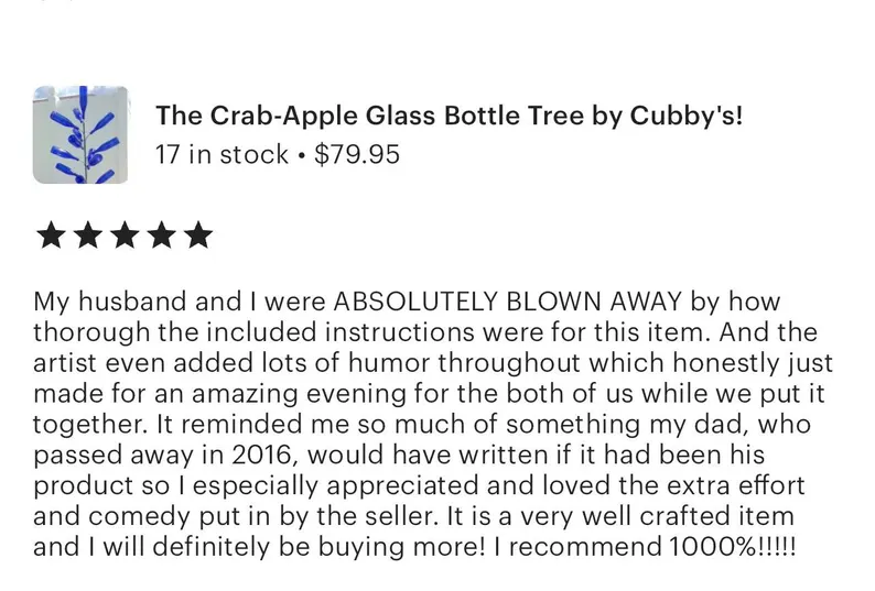 The Crab Apple Glass Bottle Tree by Cubby's! - Image 3