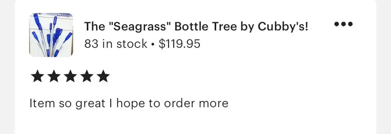 The "Seagrass" Bottle Tree by Cubby's! - Image 6