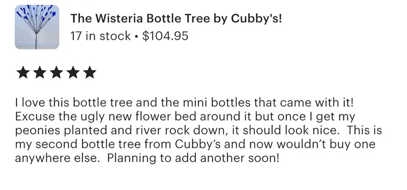 The Wisteria Bottle Tree by Cubby’s! - Image 3